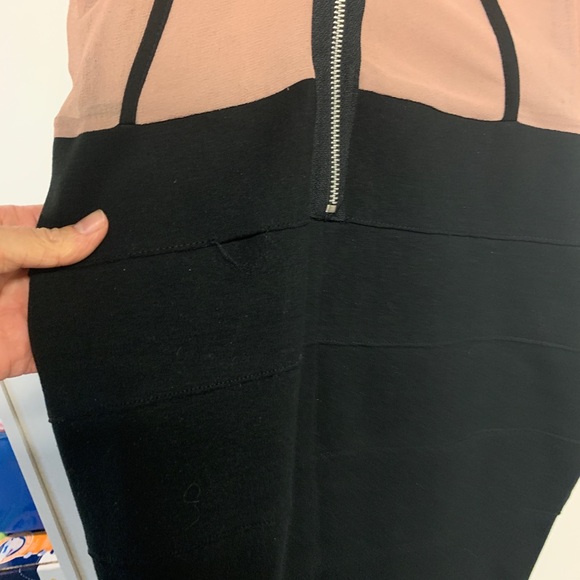 TopShop Bandage Dress w/ Sequinned Blush Blouse - Picture 4 of 16